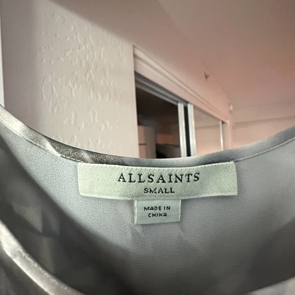 All Saints Black and Gray Midi Dress - Picture 5 of 9